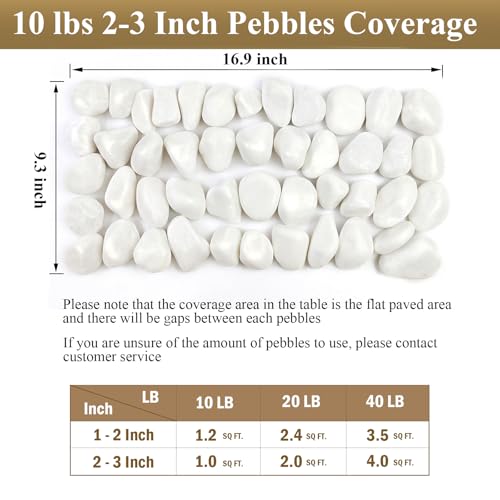 10 lbs White River Rocks for Plants