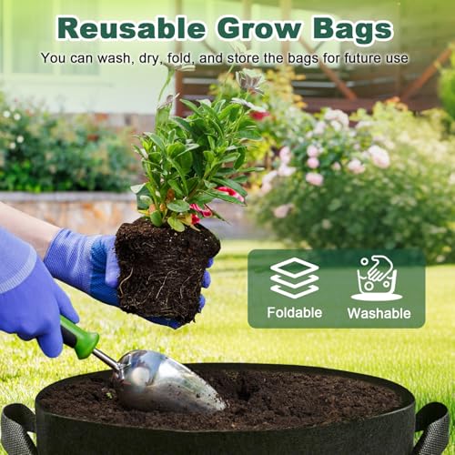 5 Pack 5 Gallon Grow Bags (5 Count)