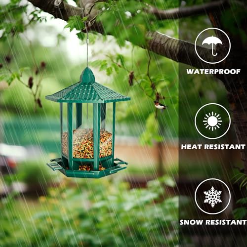4 Pack Bird Feeders for Outdoor Hanging