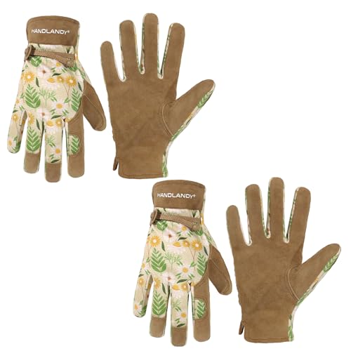 HLDD 2 Pairs Womens Garden Gloves (2 Count)