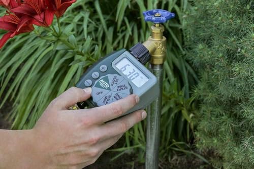 2-Pack (2 Total Timers) Orbit Programmable Digital Hose Watering Timer - 1 Outlet - Battery Powered - with LCD Screen - Built-in Rain Delay - Water-Resistant - 62061 (2-Pack 1 Outlet)