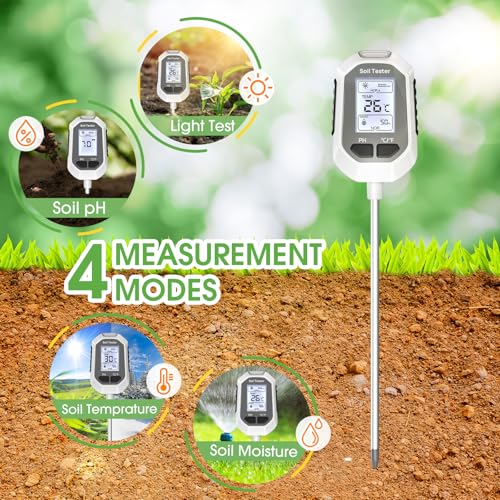4-in-1 Soil Moisture Meter Digital Plant for Outdoor Plants
