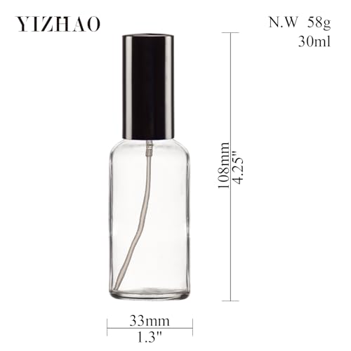 Clear Glass Spray Bottles 1oz (24 Count)