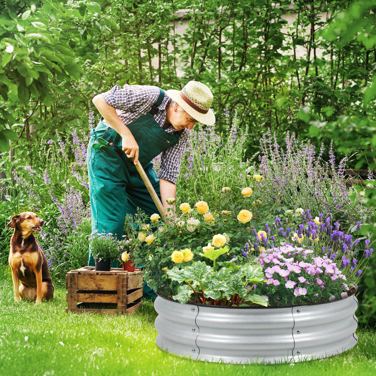 9" Tall 30" Metal Raised Garden Bed