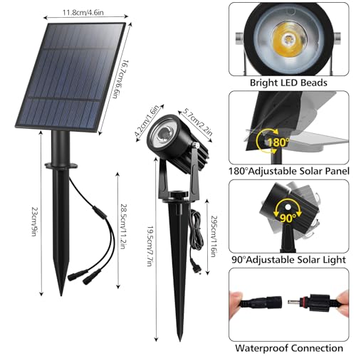 Green Solar Spotlights Outdoor (Green / 2-IN-1)