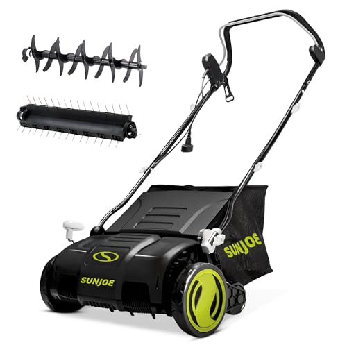 15 Inch Lawn Dethatcher with Scarifier Blade Reel