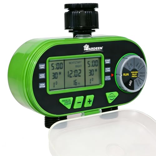 2 Outlet Garden Digital Electronic Water Timer LCD Display