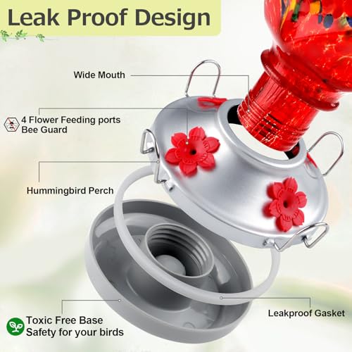 Hummingbird Feeder for Outdoors with Ant Moat