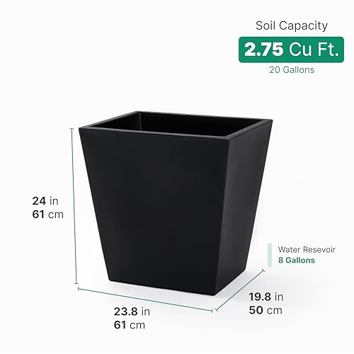 Tremont 20x24 Planter 2 (Onyx Black / 2-Pack / 20x24)