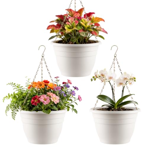 Hanging Planters 11 Inch (Pure White / 11 Inch-3P)