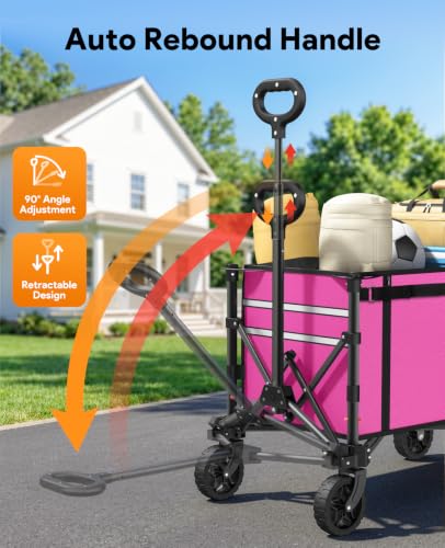 Collapsible Wagon with Wheels (Pink)