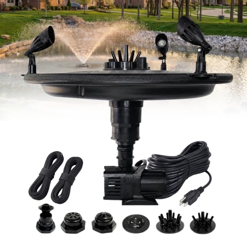 1 4 HP Floating Fountain & Aerator for Ponds and Lakes with 100 ft Cord