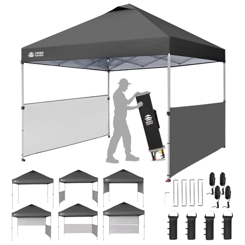 10x10 Pop up Canopy Tent with 2 Half Sidewalls