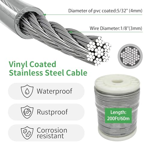 5 32" Wire Cable Rope Kit (200 Foot)