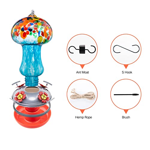 Gifts for Women Hummingbird Feeders for Outdoors Hanging Ant and Bee Proof