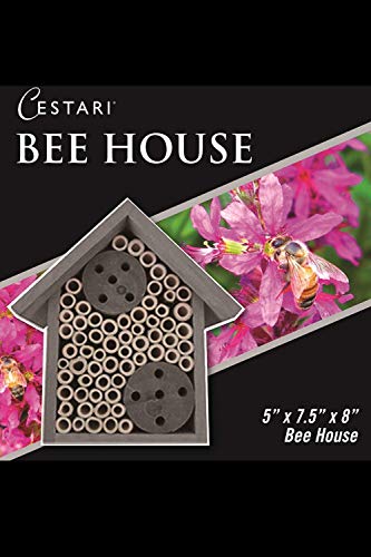 Bamboo Tube Bee Hotel for Solitary Bees (Farmhouse Grey)