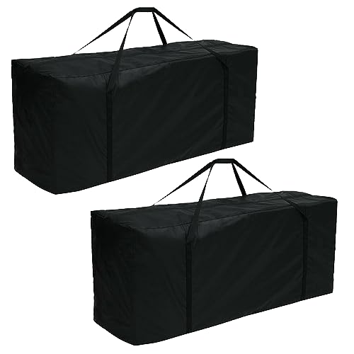 Outdoor Patio Cushion Storage Bags 68Inch Waterproof Extra Large Patio Furniture Cover Cushion Storage Bag with Handle and Zipper (2 Count)
