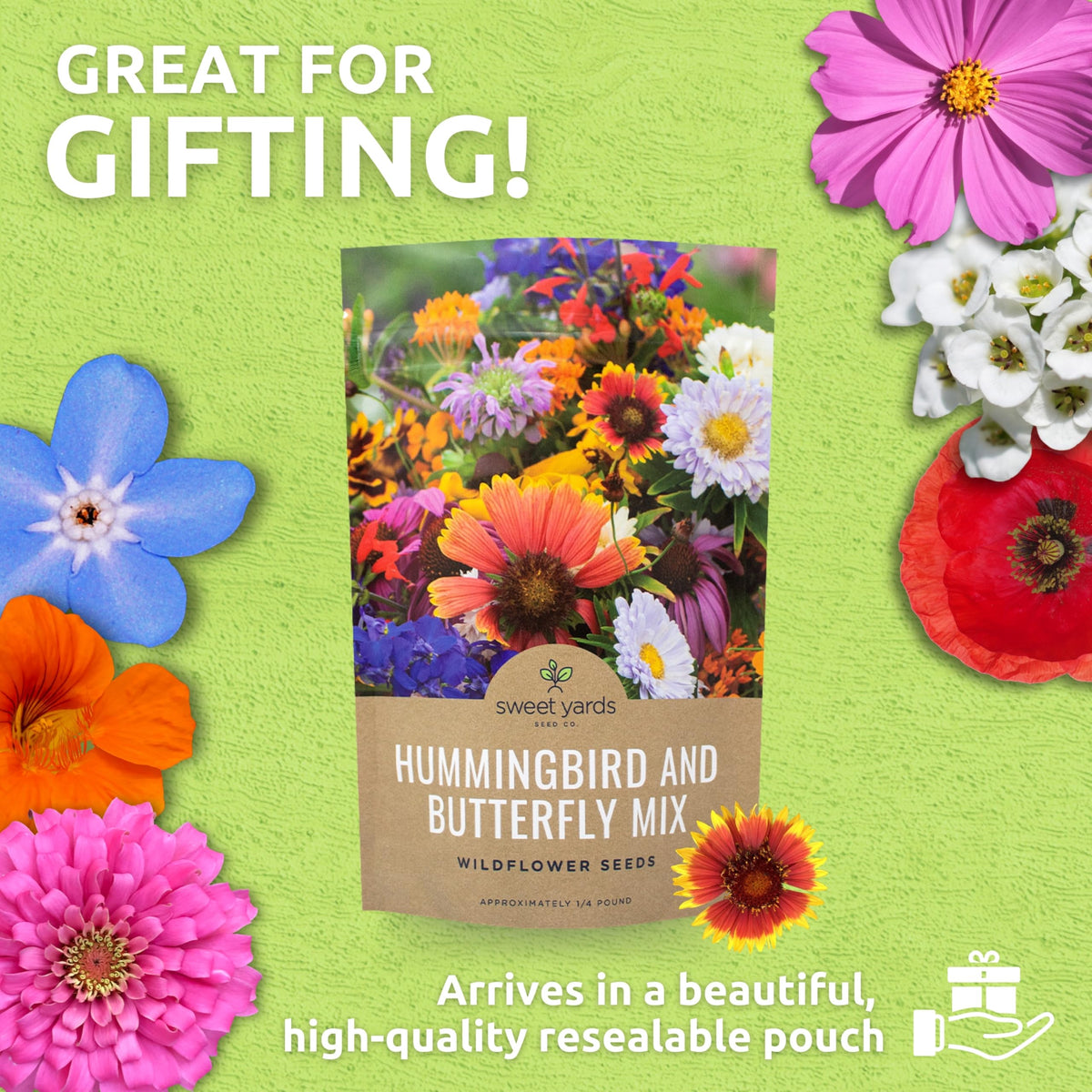 Bulk Wildflower Seeds Butterfly and Humming Bird Mix (4 Ounce)