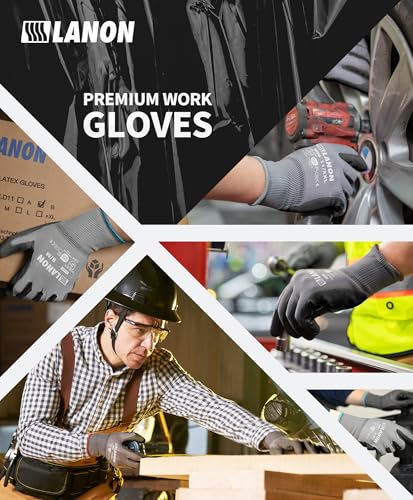 LANON 18 Pairs Safety Work Gloves (36 Count)