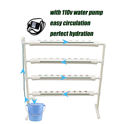 Hydroponic 36 Sites Grow Kit Grow System for Leafy Vegetables with 110V Pump Vertical