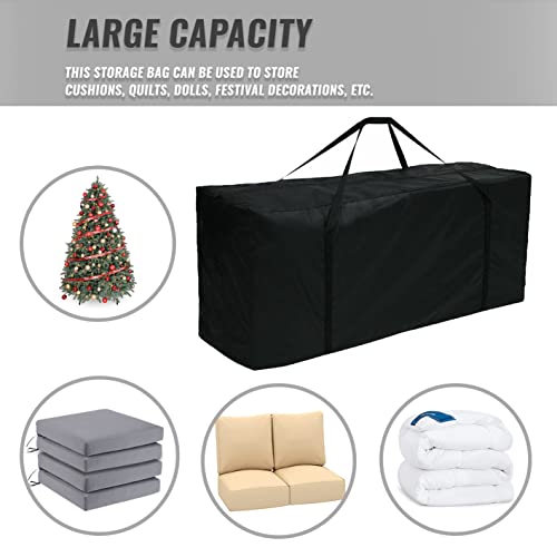 Outdoor Patio Cushion Storage Bags 68Inch Waterproof Extra Large Patio Furniture Cover Cushion Storage Bag with Handle and Zipper (2 Count)