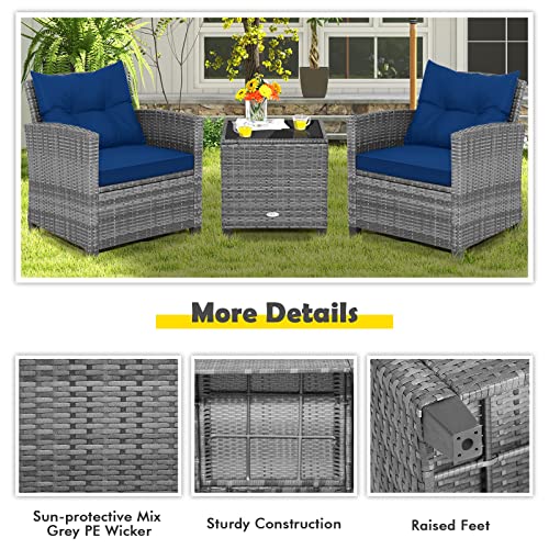 3 Pieces Patio Furniture Set