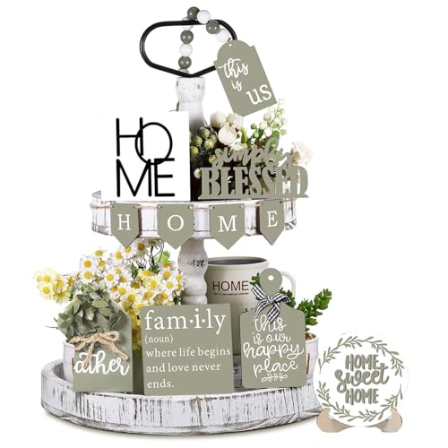 11PCS Farmhouse Tiered Tray Decor Set