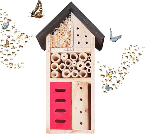 Insect Hotel Hanging Bee House Wooden Insect House (72 Count)