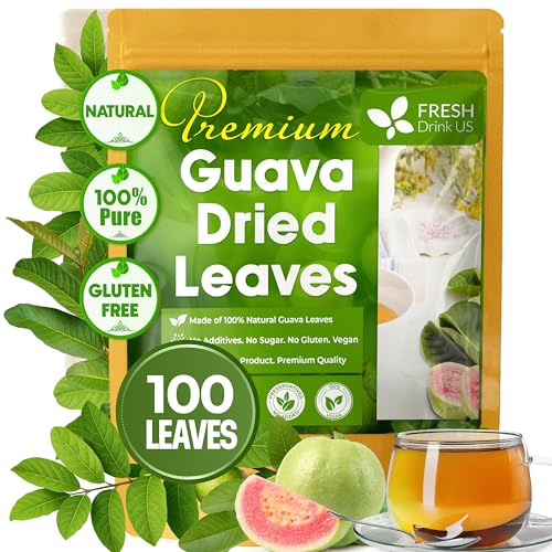 Premium 100+ Natural Guava Leaves (100 Count)
