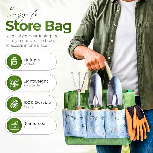 Gardening Tools Set with Organizer Handbag 9