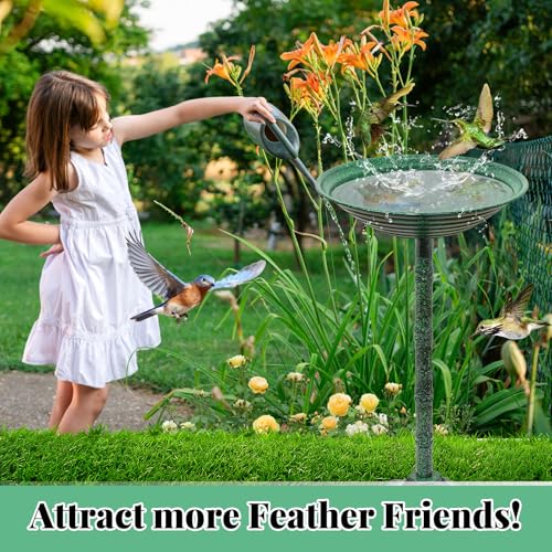Bird Bath for Outside with Pedestal