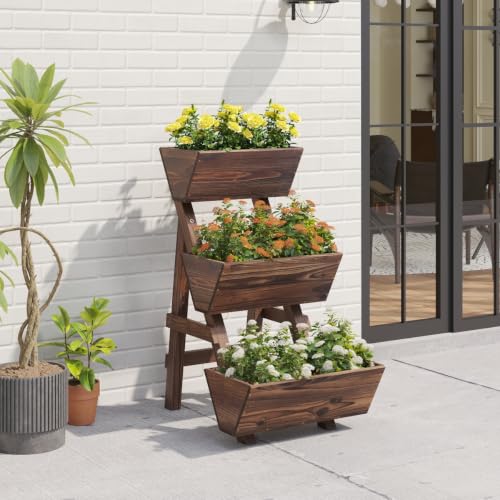 Vertical Garden Planter 3 Tier Raised Garden Bed Tiered Planter Box Outdoor
