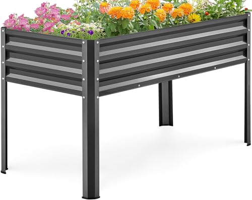Large Raised Garden Bed with Legs 48×24×32 in