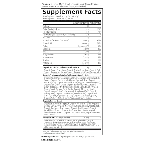 RAW Organic Perfect Food Juiced Greens Powder (17 Ounce)