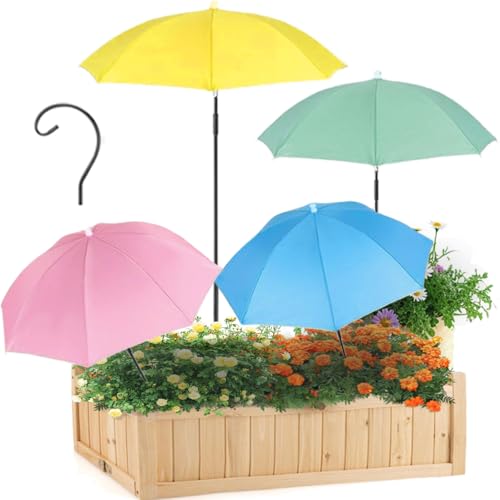 Upgraded 4pcs Plant Umbrellas for Outdoor Plants (4 Count)