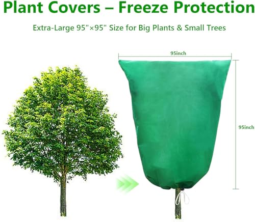 4 Pack 71"x48" Plant Covers with Zipper and Drawstring (4 Pack 71"x48")