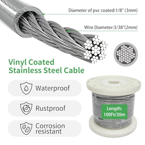 1 8" Wire Cable Rope Kit (100 Foot)