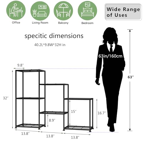 Metal Plant Stand Indoor Metal Plant Stands Outdoor Tiered Plant Shelf for Multiple Plants
