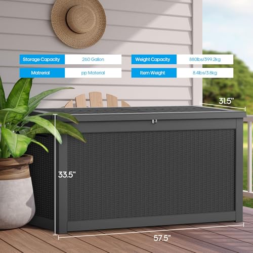 320 Gallon Heavy Duty Outdoor Storage Box