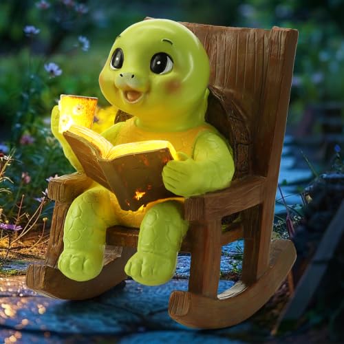 Solar Garden Turtle Statues with Lights (Turtle)