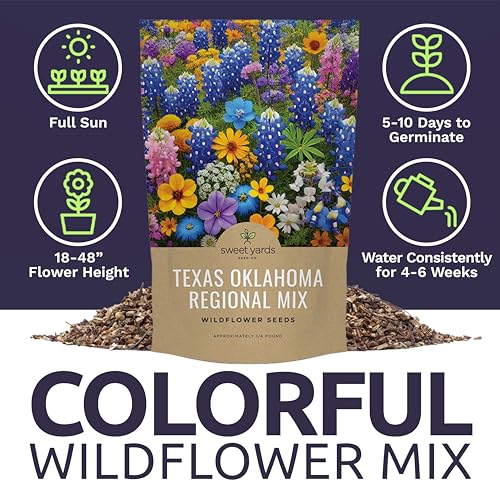 Texas Oklahoma Wildflower Seeds Mixture (60000 Count)