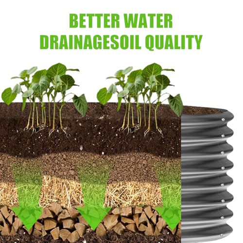 8×2×2ft Galvanized Raised Garden Bed Kit