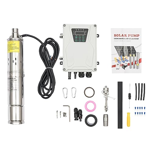 3 Inch Solar Water Pump Submersible Well Deep Bore Screw Well Garden Irrigation Kit with MPPT Controller
