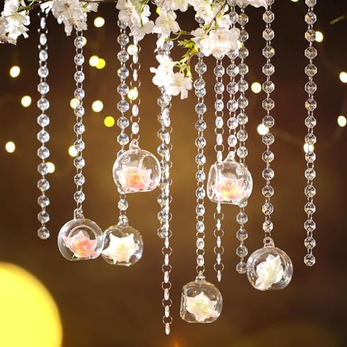 24 Sets Wedding Hanging Glass Globe Hanging Tealight Holder (24 Count)