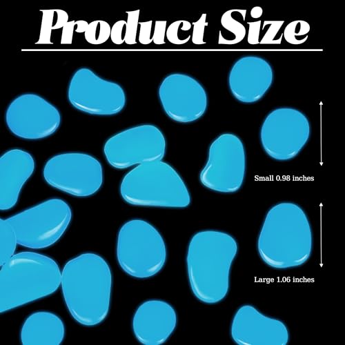 500PCS 1 1.2" Glow Pebbles Glowing Rocks for Garden Decoration 25 (500 Count)