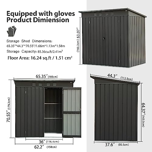 Domi Outdoor Storage Shed 5' x 3’