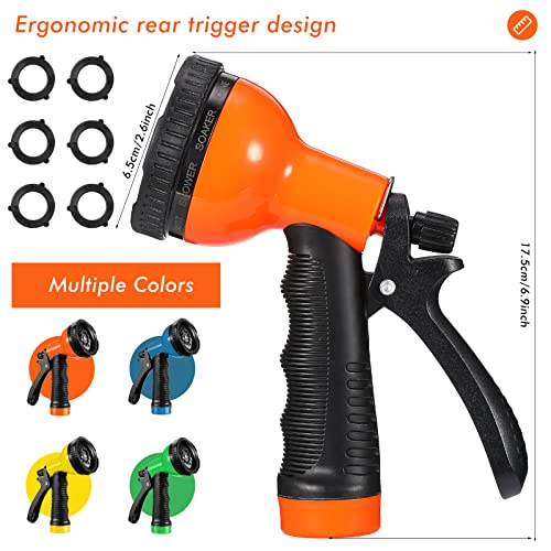 4 Pcs Water Hose Nozzle Garden Hose Sprayer with 10 Adjustable Spray Patterns Heavy Duty High Pressure Water Gun for Watering Plants Washing Cars and Showering Pets (4 Count)