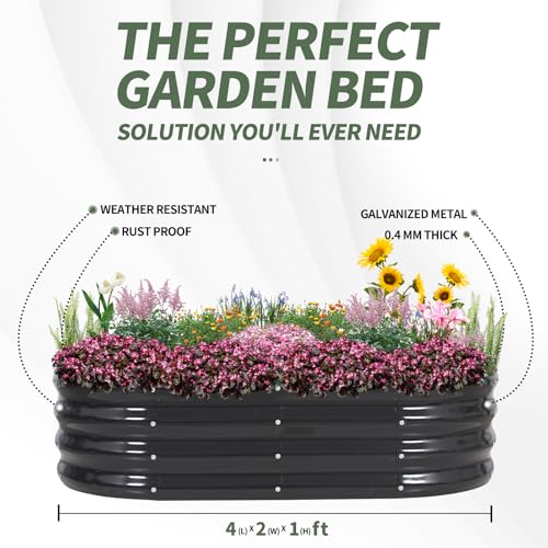 Galvanized Raised Garden Bed Outdoor (2 Count)
