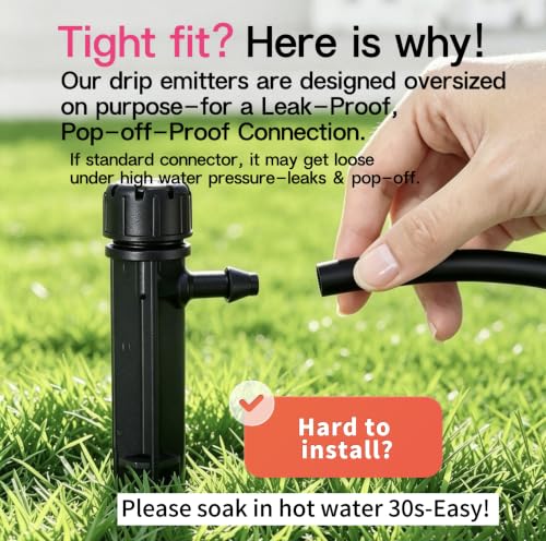 60pcs Drip Irrigation Emitters Irrigation Drippers Adjustbale Drip Emitters (60 Count)