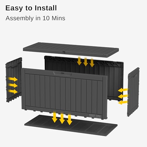 Outdoor Storage Box (Black / 60 Gallon)
